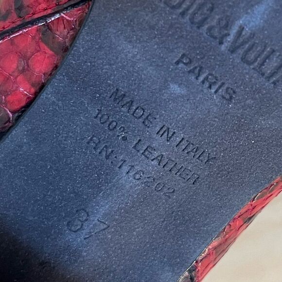 Zadig & Voltaire Lena Mid Heel Leather Ankle Boots 37 - Picture 11 of 13